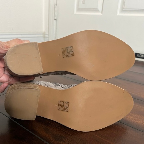 Jeffrey Campbell Women's Medera Cutout Ankle Booties Suede Taupe size 9 Boho - Picture 7 of 10